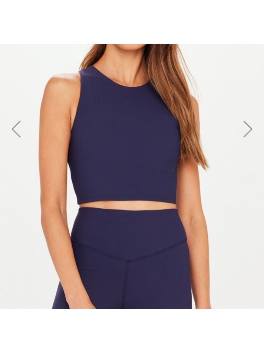 The Upside Ribbed Samara Crop Top Navy